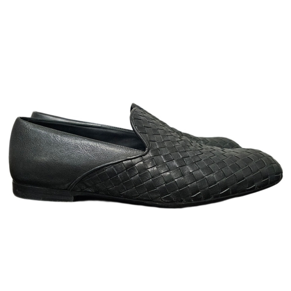 **SOLD** BOTTEGA VENETA Intrecciato Napa Front Leather Woven Loafers - Picture 4 of 11